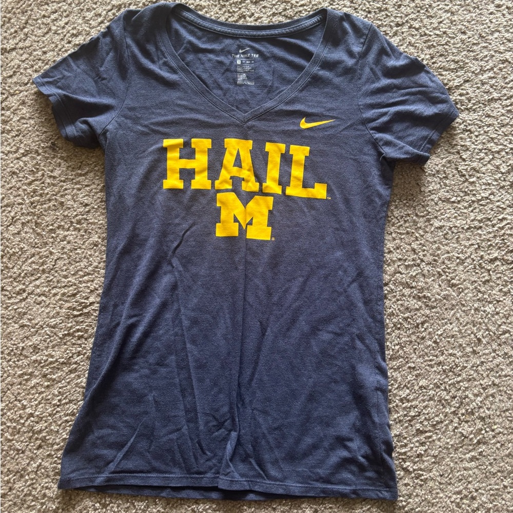 Nike Navy Blue Hail University of Michigan shirt